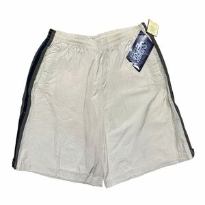 Vintage 90s Deadstock Silver Edge Dunhams Cream Windbreaker Shorts Size M